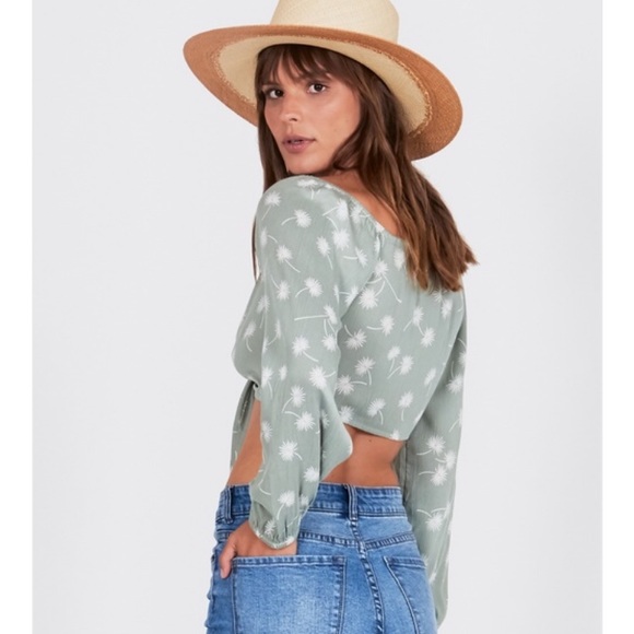 Amuse Society Lorena Woven Wrap Top - Picture 2 of 7